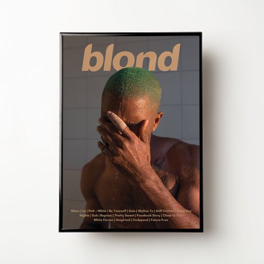Discover Frank Ocean Poster, Blond Poster, Blond Album, Blond, Frank Ocean, Music, Album Cover, Wall Art, Home Decor
