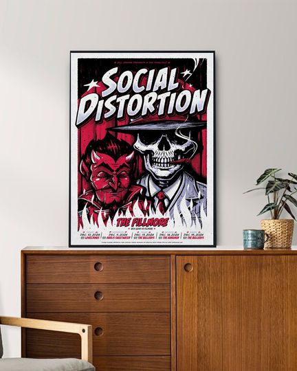 Discover Social Distortion 2024 San Francisco CA Tour Poster