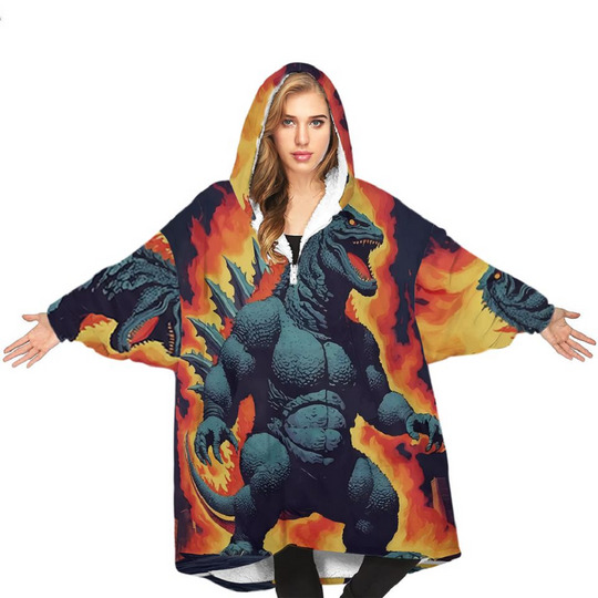Discover Personalized tanjiror demon Blanket Hoodie