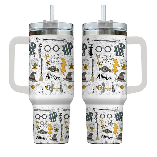 Discover Harry Potter 40oz tumbler | Travel cup| personalised |custom made| stainless steel cup with straw| cold drinks | hot drinks