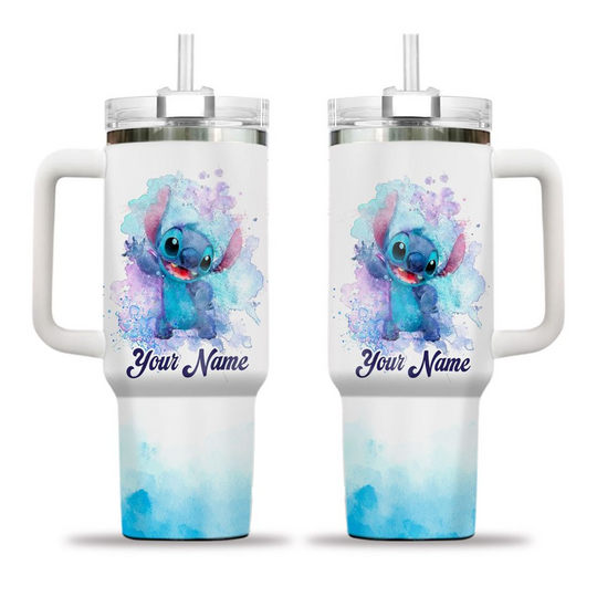 Discover Custom Disney Stitch Water Colorful Tumbler
