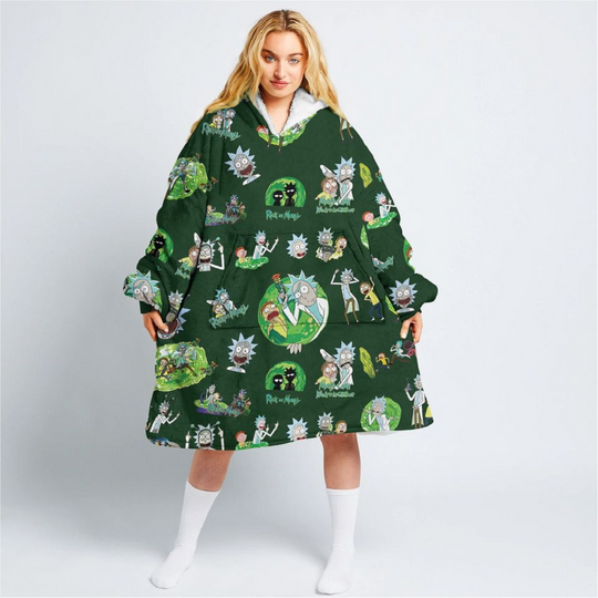 Discover Rick Rickandmorty Wearable Blanket Hoodie