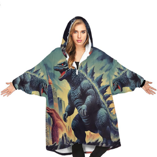 Discover Blanket Hoodie Comics Retro Vintage Goddzilla Kaiju Gojira Cartoon