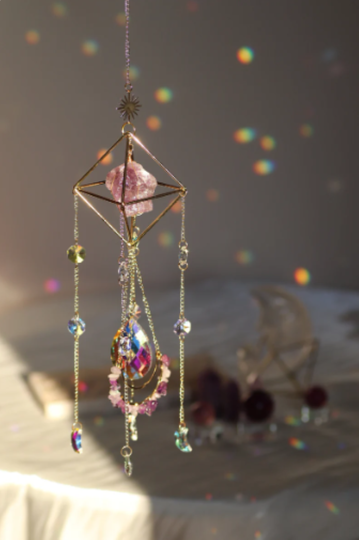 Discover Rainbow Crystal Wind Chime Pendant