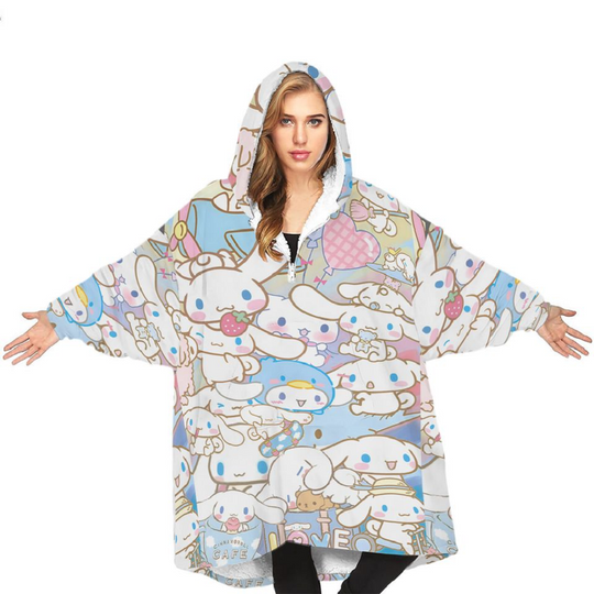 Discover Cartoon Cinnamoroll Kawaii Blanket Hoodie