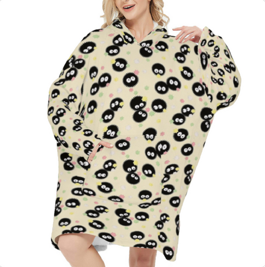 Discover Christmas No Face Spirited Away Snug Oversized Blanket Hoodie
