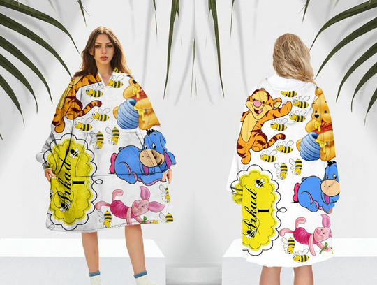 Discover Piglet Fleece Blanket Hoodie, Disney Eeyore Blanket Hoodie