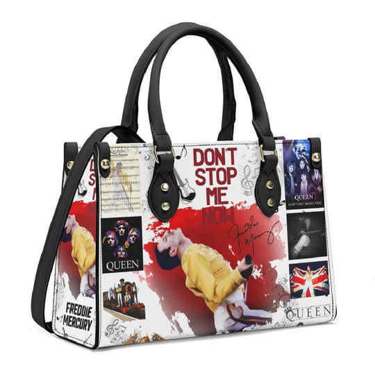 Discover Queen Band Leather Handbag, Freddie Mercury Handbag