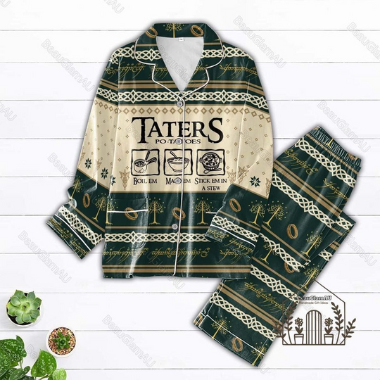 Discover Lord Of The Ring Pajamas, Lord Of The Ring Pajamas Set, Potato Taters Pajamas, Movie Pajamas, Lord Of The Ring Gift