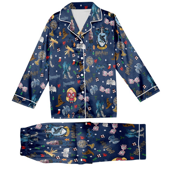 Discover Christmas Hp Ravenclaw Pajamas Set, Ravenclaw Pajama Set Women, Ravenclaw House Holiday Pajamas, Hogwarts Christmas Pajamas, Hp Merch