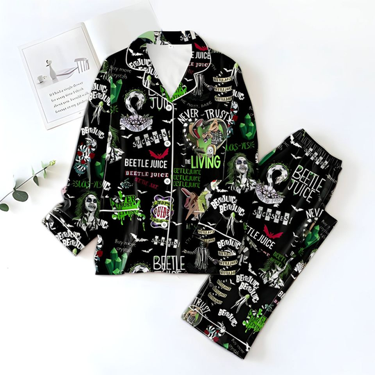 Discover Beetlejuice Pajama Set, Never Trust The Living Pajamas Set