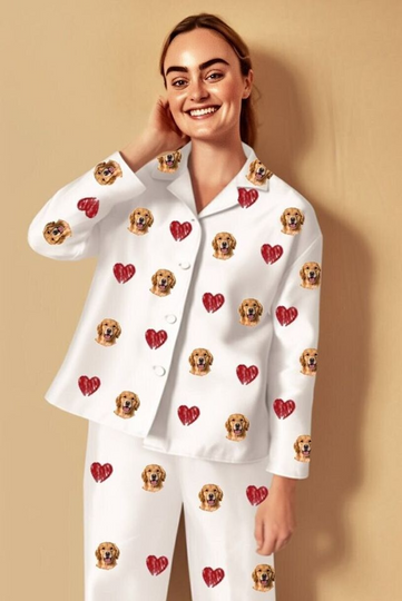 Discover Custom Pet Pajamas Using Pet Photo Personalized Dog Pajamas for Pet Lover