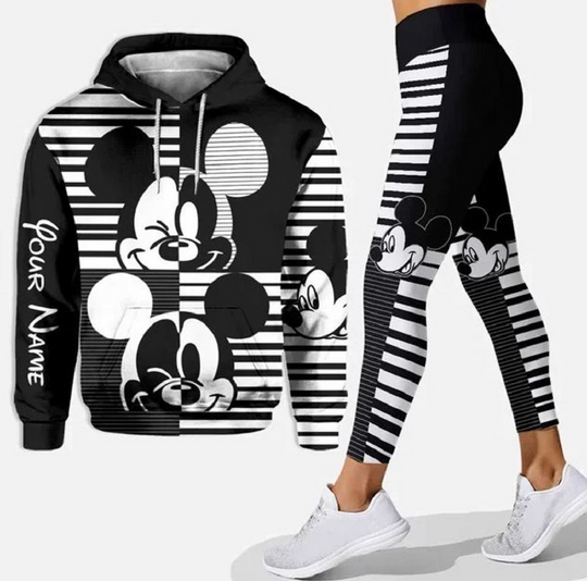 Discover Personalized Mickey Mouse Disney Hoodie Leggings Set, Disney Woman Leggings