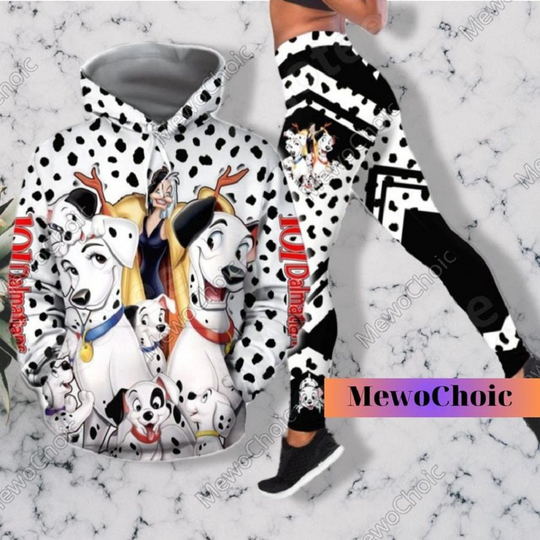 Discover 101 Dalmatians Shirt, Cute Disney Dogs Hoodie Legging Set
