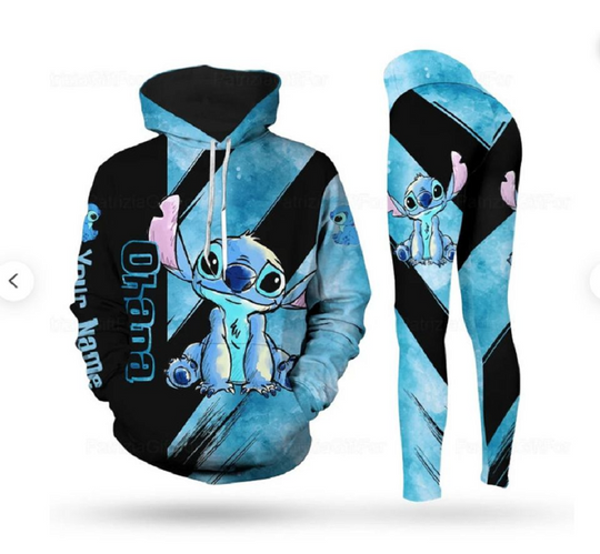 Discover Personalized Stitch Ohana Hoodie Legging Set
