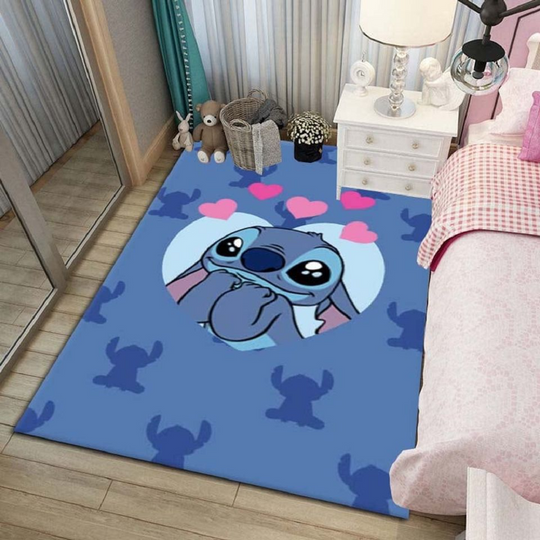 Discover Disney's Lilo And Stitch Rug, Stitch Scream Newyear Rug, Disney's Lilo And Stitch Carpet, Gift for Kids, Birthday