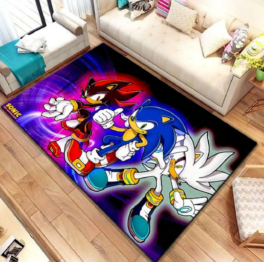 Discover Super Sonic the Hedgehog Animated Movie Rug, Popular Cartoon Carpet