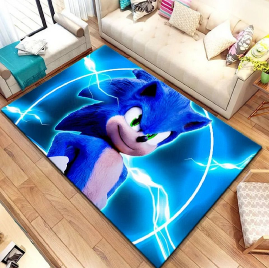 Discover Super Sonic the Hedgehog Animated Movie Rug, Popular Cartoon Carpet