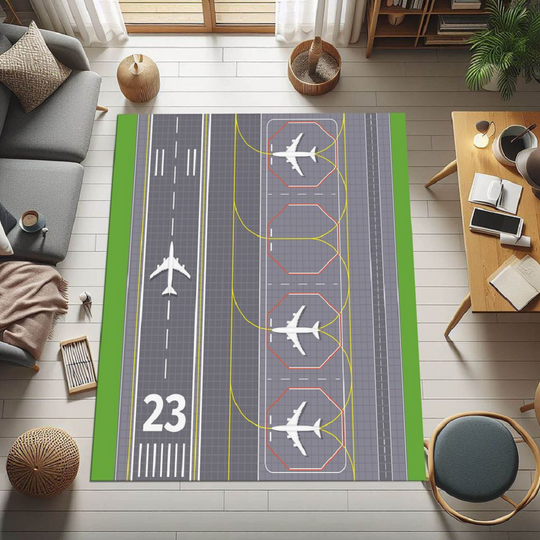 Discover Runway Rug, Airport Decor Rug, Plane Rug, Plane Decor, Kids Room Rug, Boy Room Rug, Birthday Gift, Popular Rug, Area Rug, Apron Rug