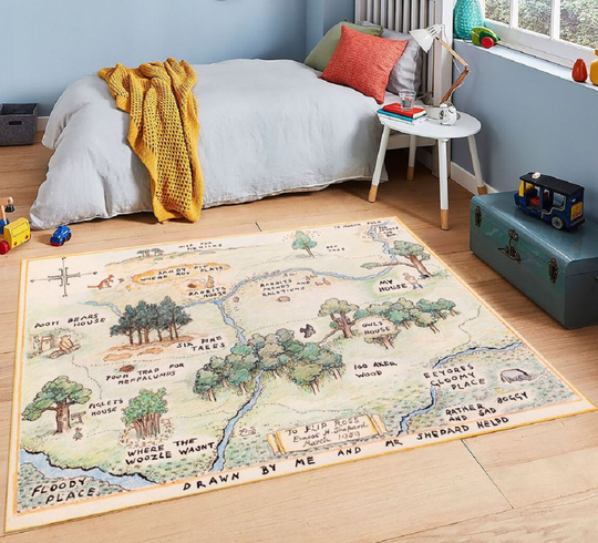 Discover Winnie The Pooh Map Rug, 100 Acre Wood Map Rug, Winnie The Pooh Area Rug, Hundred Acre Rug, Pooh Map Rug, Pooh Map Area Rug
