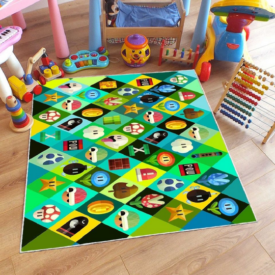 Discover Kids room rug, super mario rug, teens rug, boys room rug, home decor rug, gift rug, chield rug, rugforliving room, area rug, non slip rug