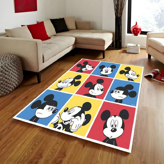Discover Mickey Mouse Rug, Disney Room Rug, Disney Indoor Rug