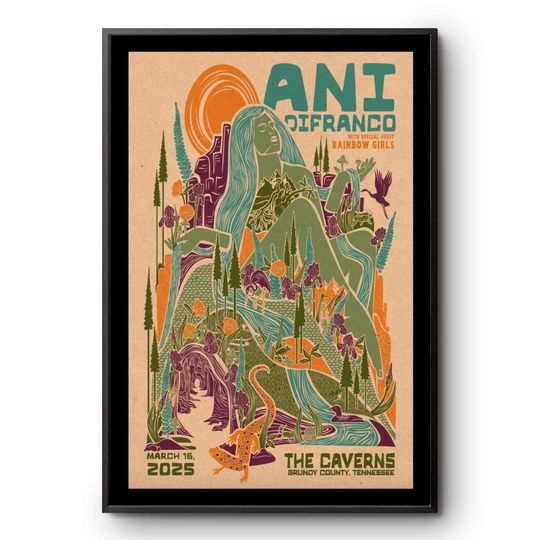Discover Ani Difranco The Caverns in Pelham TN Mar 16 2025 Poster