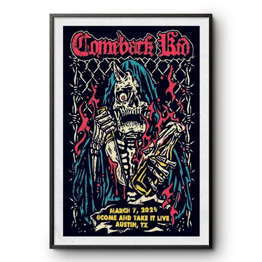 Discover Comeback Kid Come And Take It Live in Austin TX Mar 7 2025 Poster