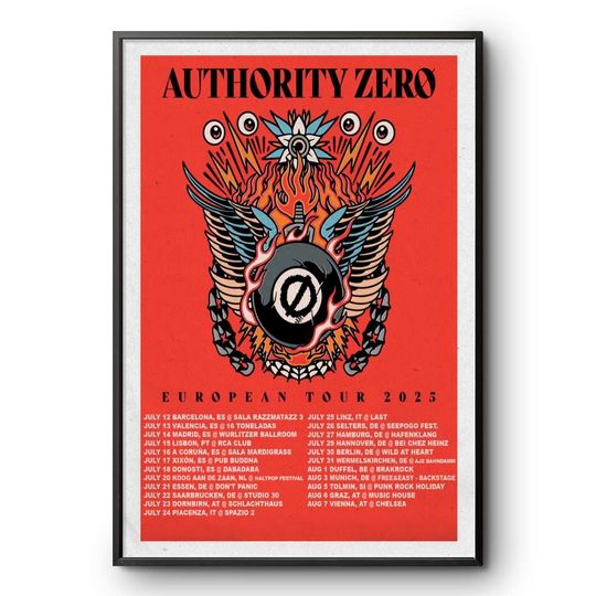 Discover Authority Zero EU Tour 2025 Poster