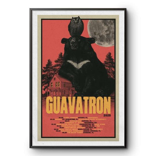 Discover Guavatron Spring 2025 Tour Poster Limited