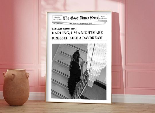 Discover Trendy Newspapers Print, Retro Bar Cart, Disco Wall Art, Magazine Cover Aesthetic, Vintage Bar Cart, New York Times News, Preppy Decor