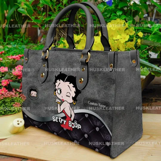 Discover Custom Betty Boop Cartoon Women Leather Handbag