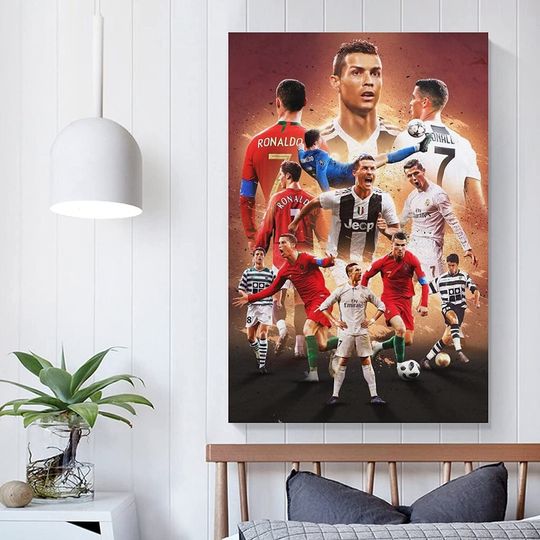 Discover Footballer Wall Art CR7 Poster Print Cristiano Ronaldo Posters