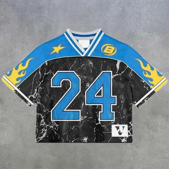 Discover Crop top Mesh baseball Jersey