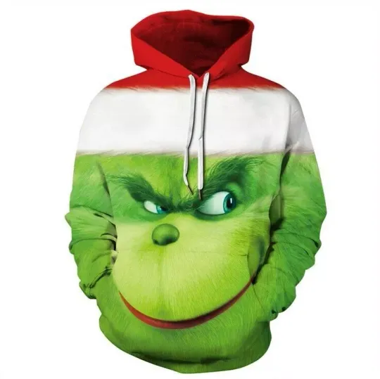 Discover The funny character Christmas 3D Printed Pullover Hoodie Hooded Sweatshirt Unisex Adult