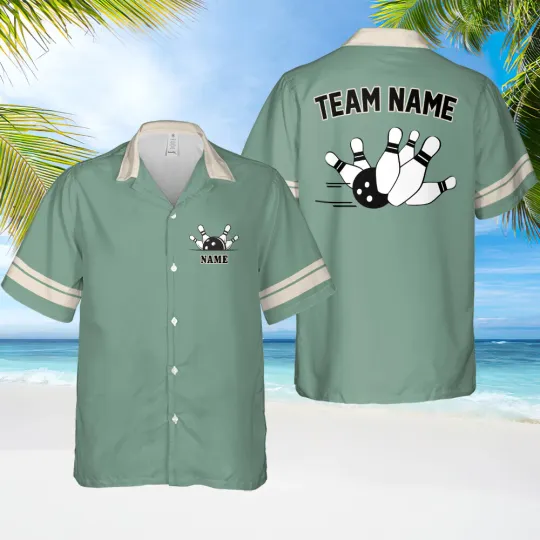 Discover Personalized Bowling Hawaiian Shirt, Bowling Hawaii Shirt, Retro Bowling Shirts