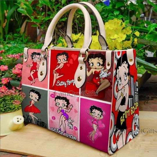 Discover Betty Boop Leather Bag, Cartoon Leather Handbag