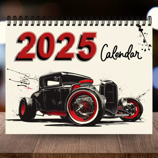 Discover 2025 Hot Rods Car Calendar