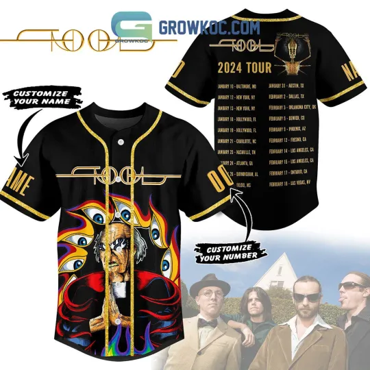 Discover Personalized Tool Band 2024 Tour Jersey Shirt, Tool Rock Band 2024 Baseball Jersey