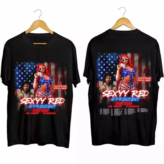 Discover 4 President Tour 2024 Shirt, Sexyy Red Rap Tour 2024 T-shirt