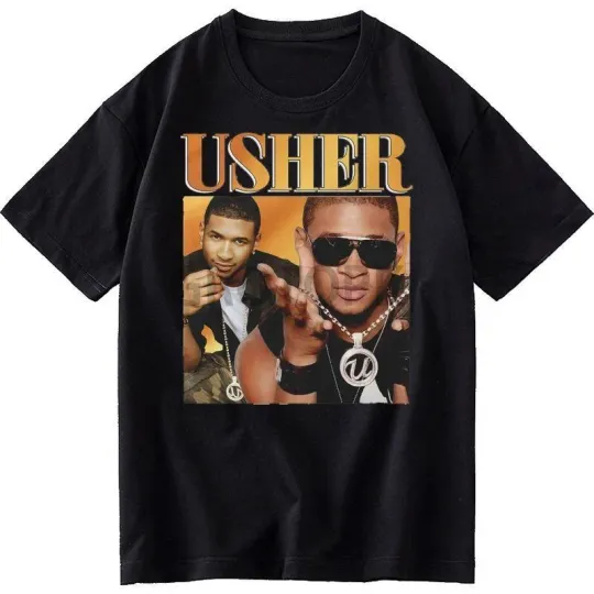 Discover Usher Rapper Collage Men T-shirt
