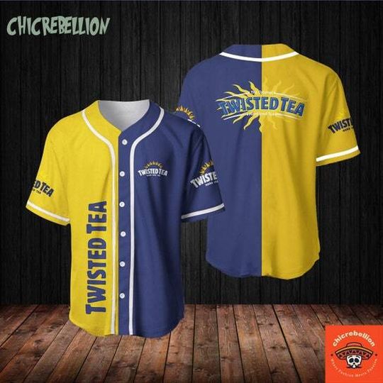 Discover Blue & Yellow Twisted Tea 3D Jersey Shirt