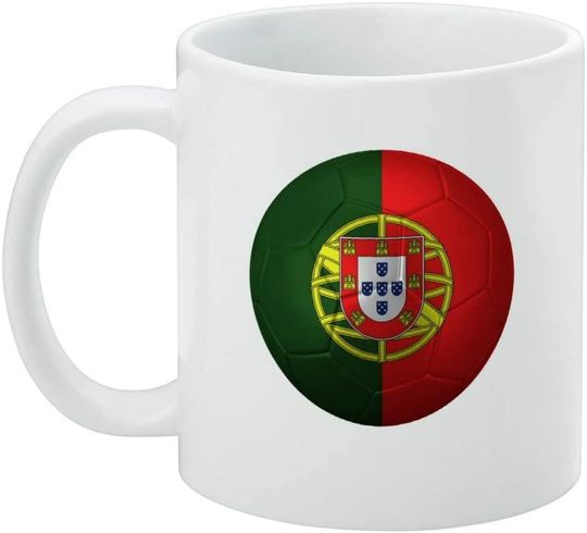 Discover Caneca de Cerâmica Clássica Futebol com Bandeira de Portugal