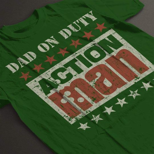 Discover T-Shirt Camiseta Manga Curta Action Man Dad On Duty
