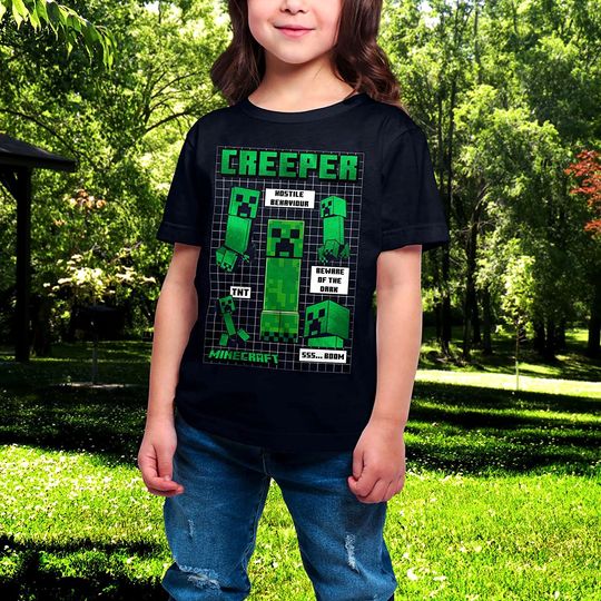 Discover T-shirt Masculino Feminino Minecraft Creeper Foil Infogram