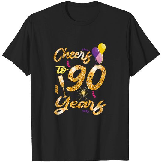 Discover Cheers To 90 Years 1931- 90Th Birthday Celebration T Shirt