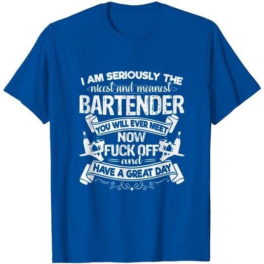 Discover Nicest Bartender Shirt T Shirt