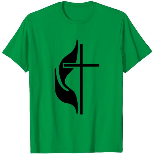 Discover Methodist Cross And Flames T Shirt