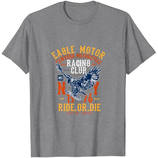 Discover Vintage Eagle Motor Club NY Motorcycle Gift TShirt T Shirt