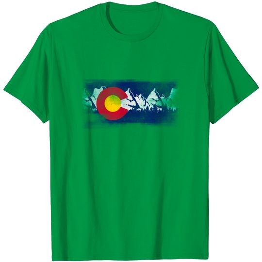 Discover Vintage Colorado State Flag Colorado Mountains T Shirt